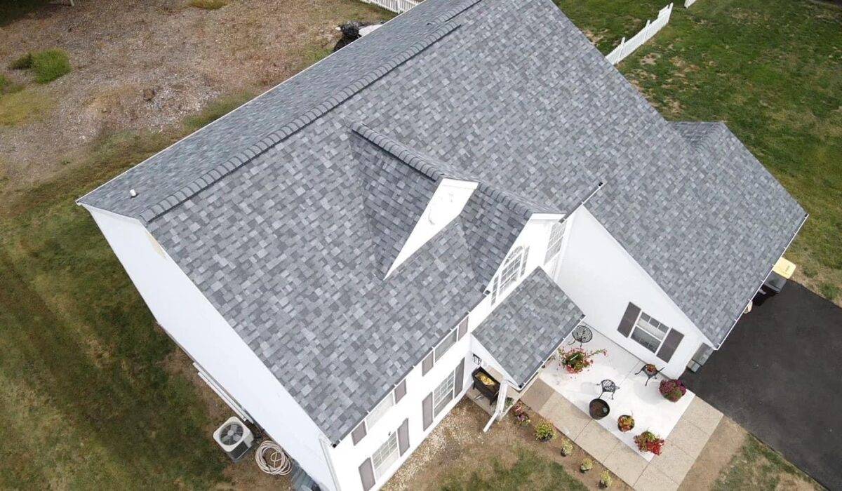 Grey shingle roof replacement in Havre De Grace, MD